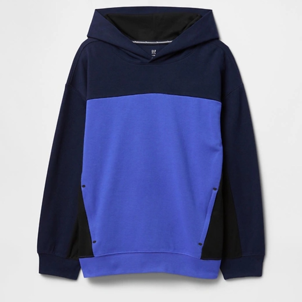 NWOT GAP Kids GapFit Tech Hoodie Blue and Black